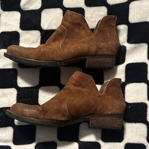 Brown Suede Ankle Boots